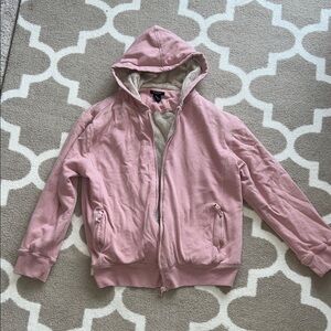 Blush Hooded Plush Zip Up Hoodie